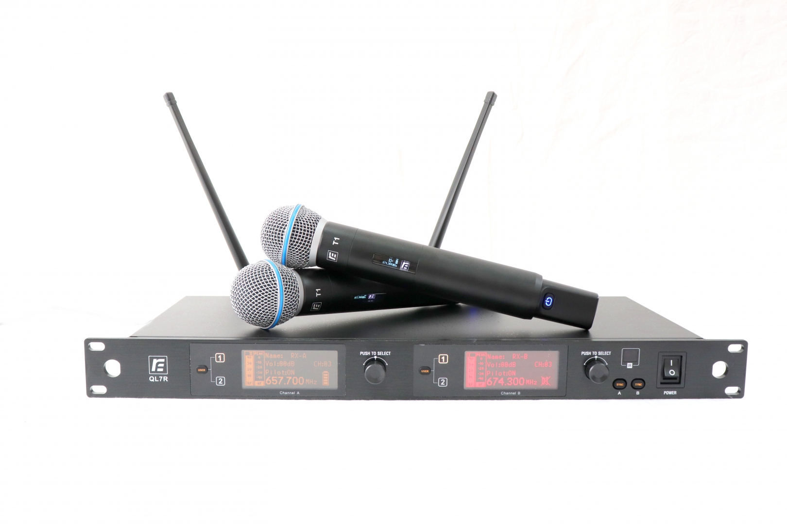 RFIntell QL7R/T1-B 720,500-754,000 МГц 2-канальная радиосистема с 2-мя ручными микрофонами в Бирске
