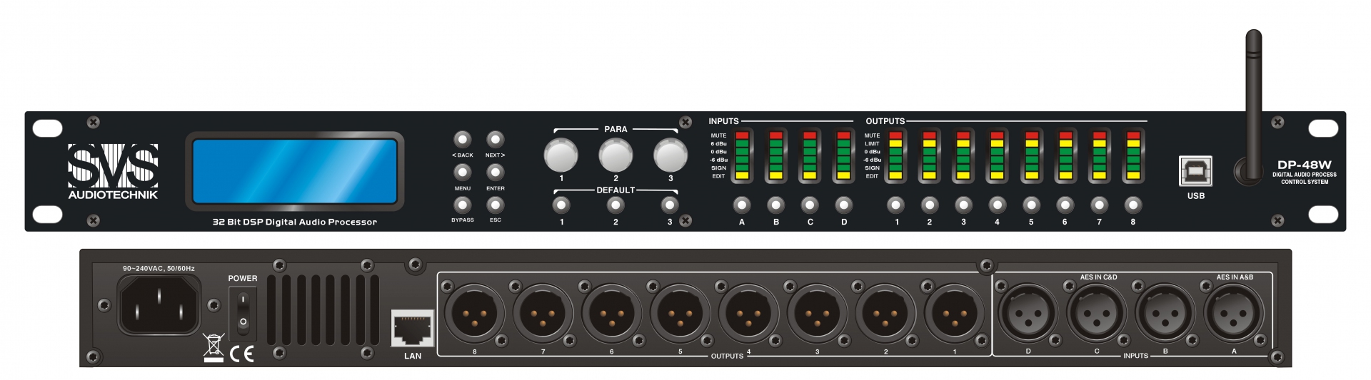 SVS Audiotechnik DP-48W Цифровой процессор: 4 входа 8 выходов в Бирске